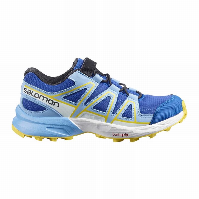 Zapatillas Trail Running Salomon Niños Azules / Limón - Salomon Argentina SPEEDCROSS ,589734-SRO